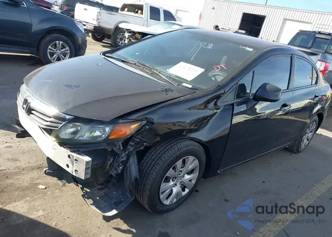 2012 Honda Civic Lx z USA, uszkodzony, nr VIN 2HGFB2F50CH604782